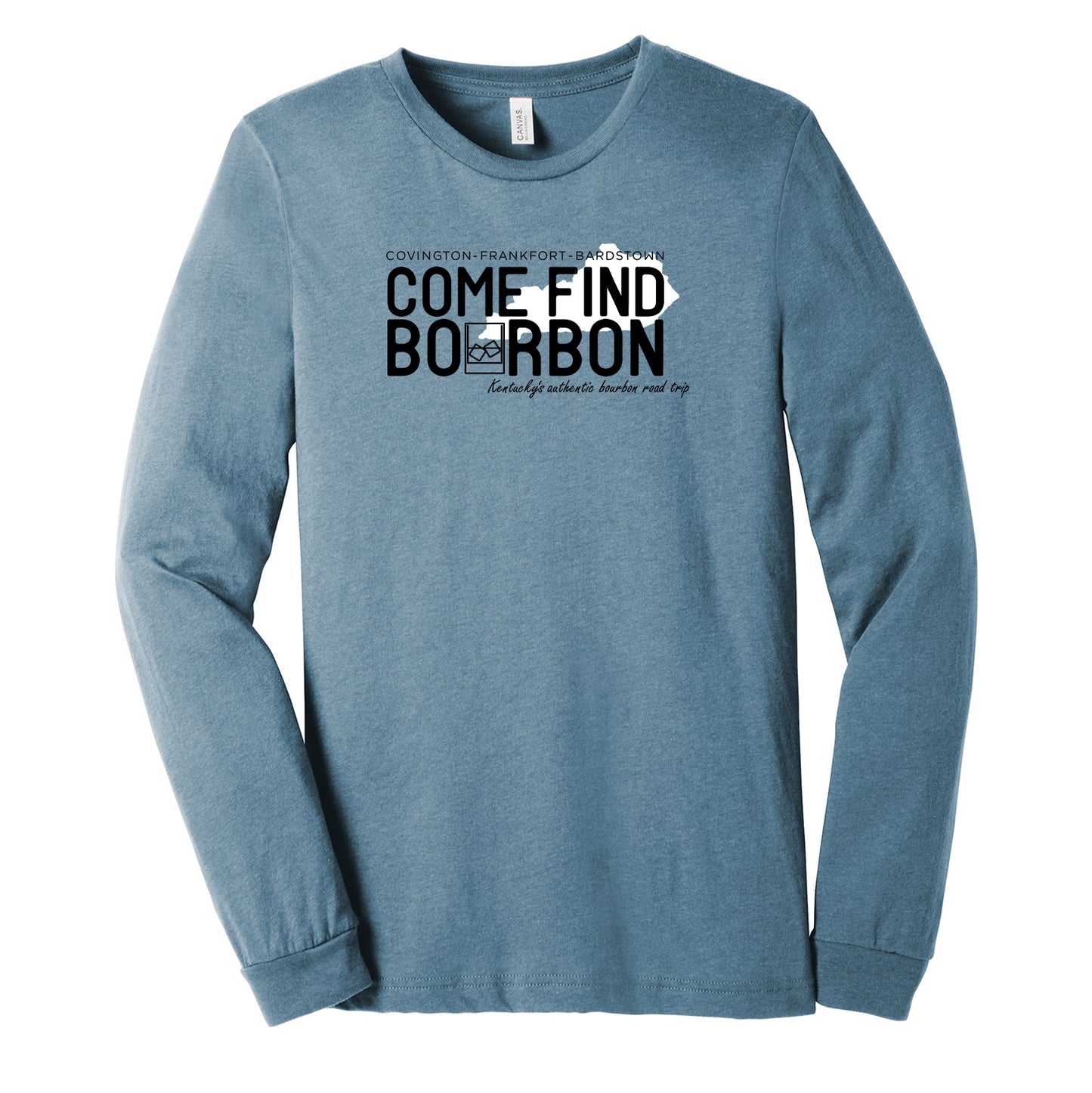 Come Find Bourbon Jersey Long Sleeve T-Shirt - Denim Triblend